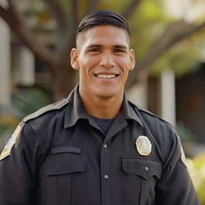 Happy security guard