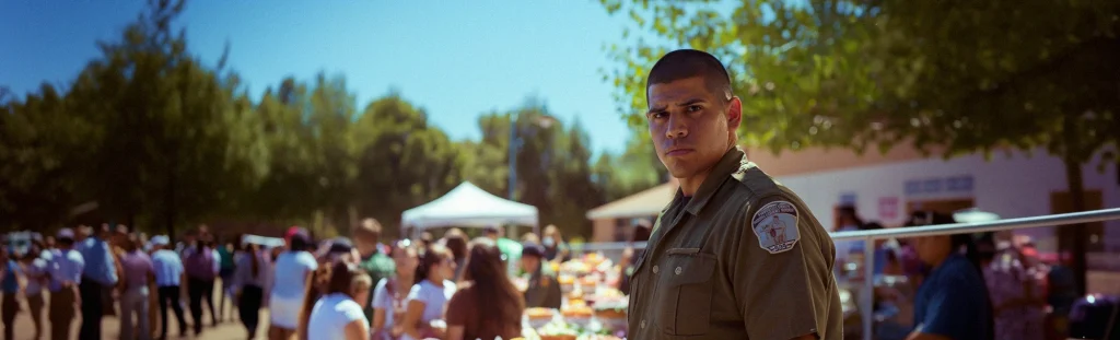 Security Guard at Outdoor Event